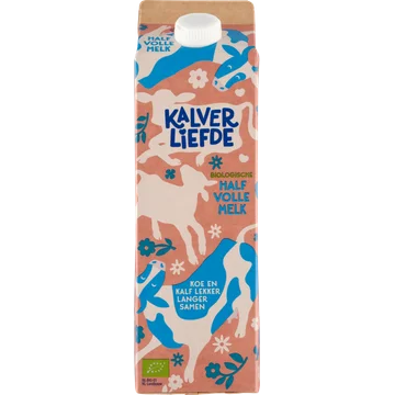 Kalverliefde Biologische Half Volle Melk 1 L