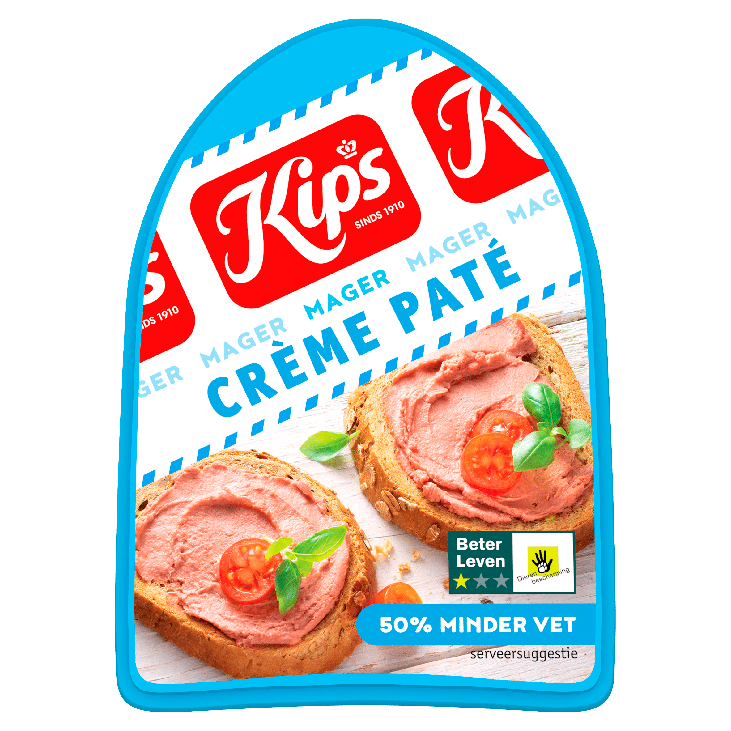 Kips Magere smeerpaté creme Kuipje 125 g