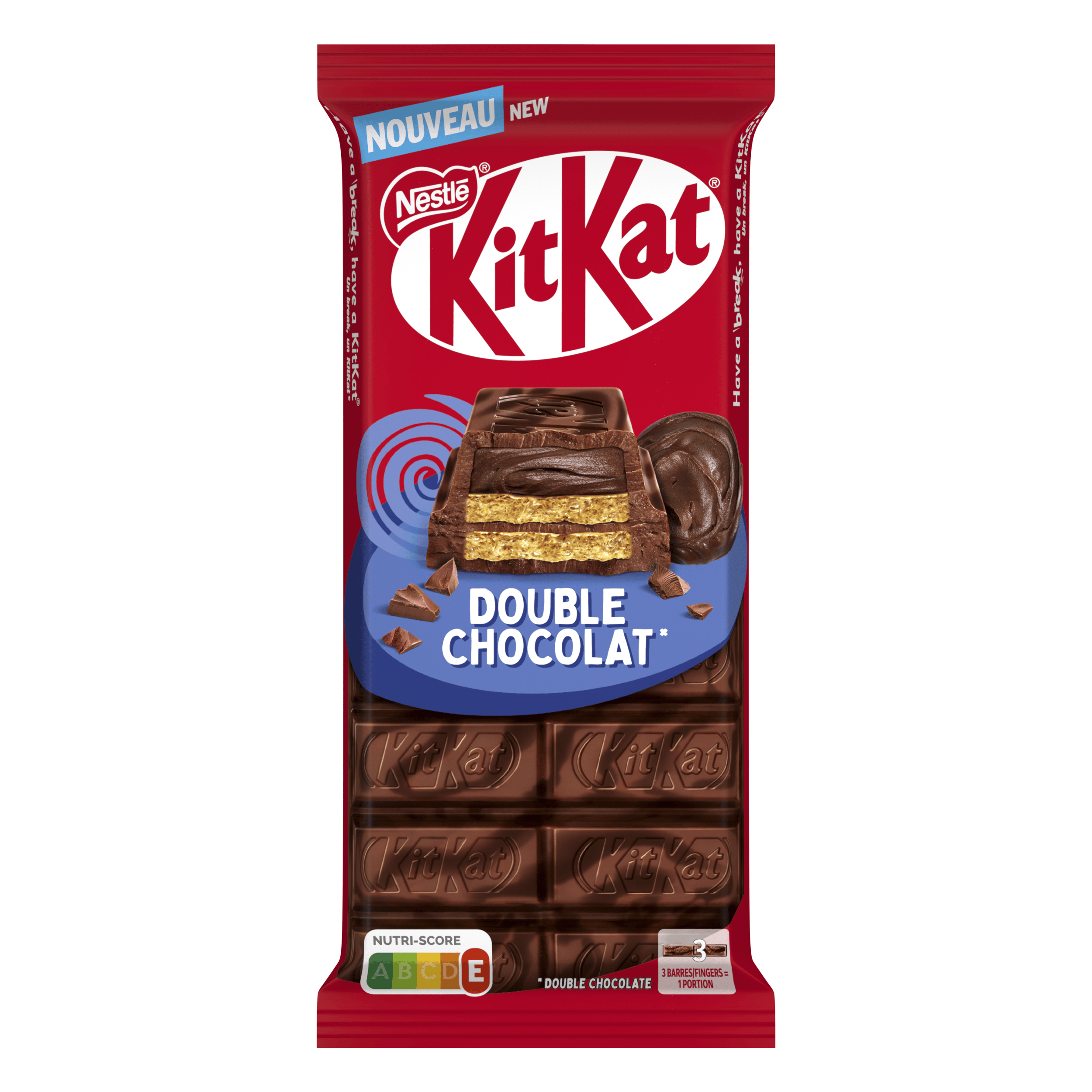 KitKat Chocoladereep double chocolat Wikkel 99 g
