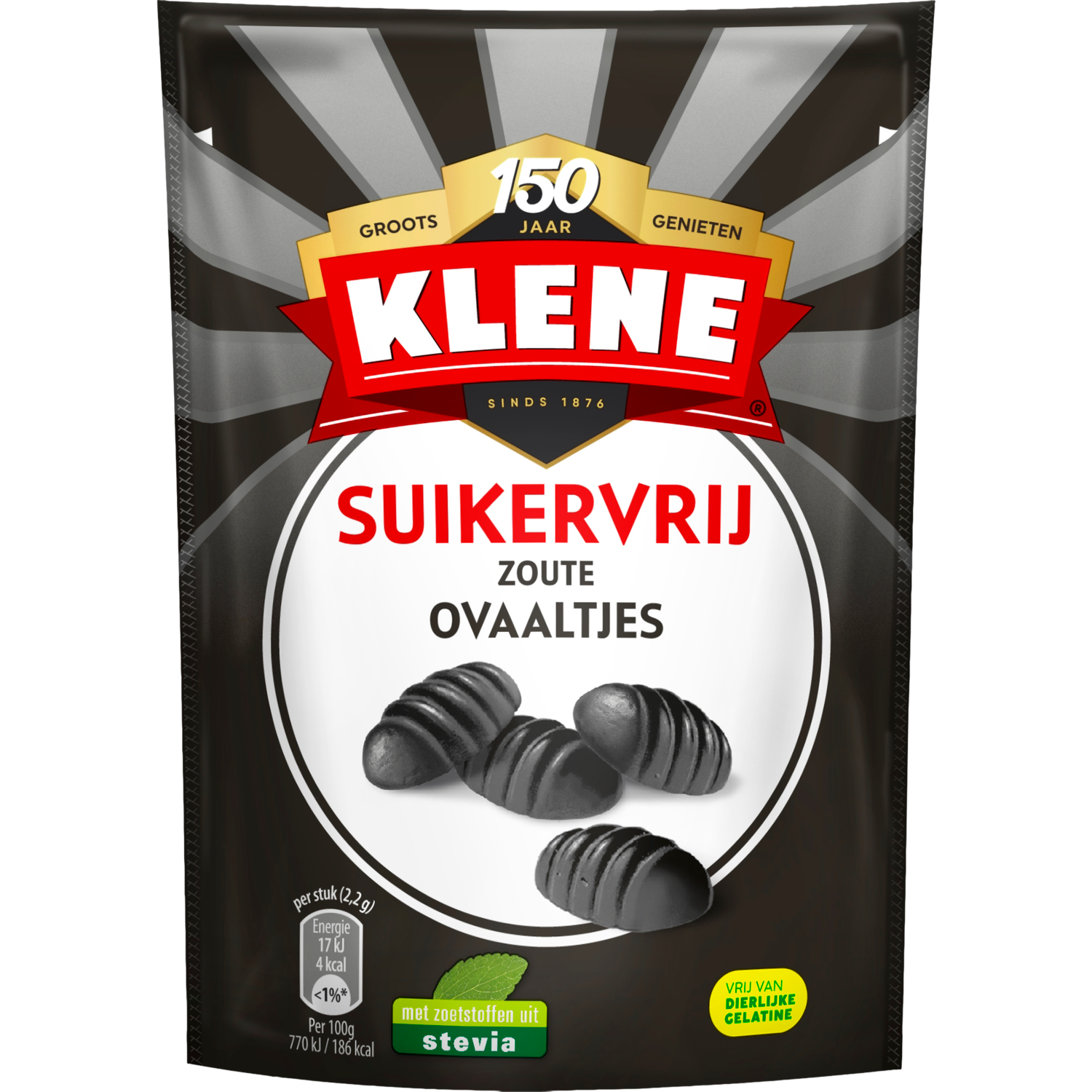 Klene Zoute Ovaaltjes Suikervrije Drop Zak