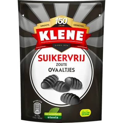 Klene Zoute Ovaaltjes Suikervrije Drop Zak
