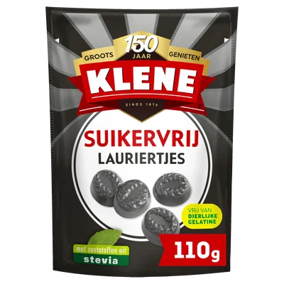 Klene Drop Lauriertjes Suikervrij 110g
