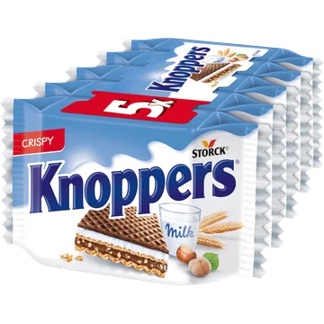 Knoppers Melk Crispy Wafel 5 Stuks 125g