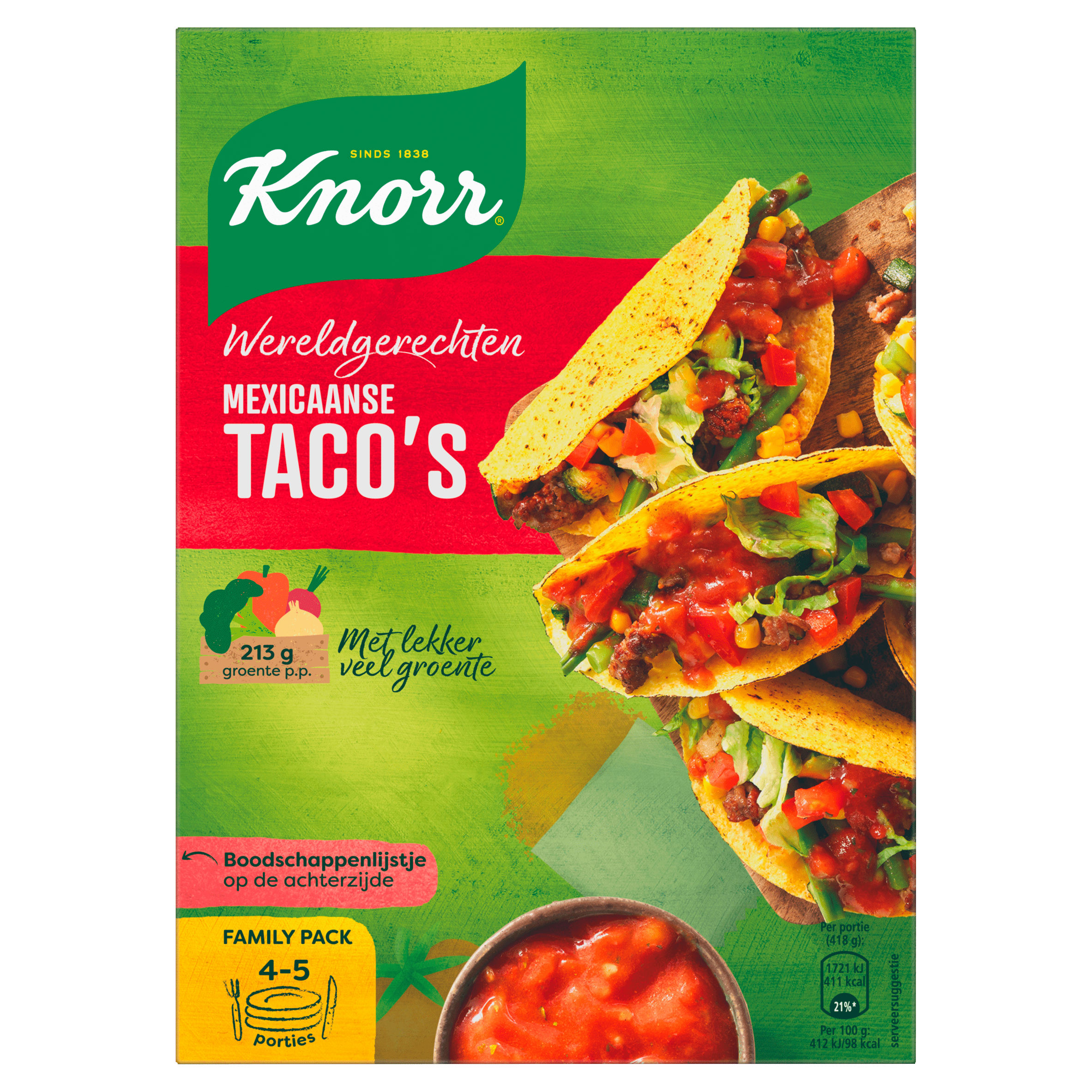 Knorr Wereldgerechten Mexicaanse Tacos XL Doos 245 g
