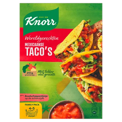 Knorr Wereldgerechten Mexicaanse Tacos XL Doos 245 g