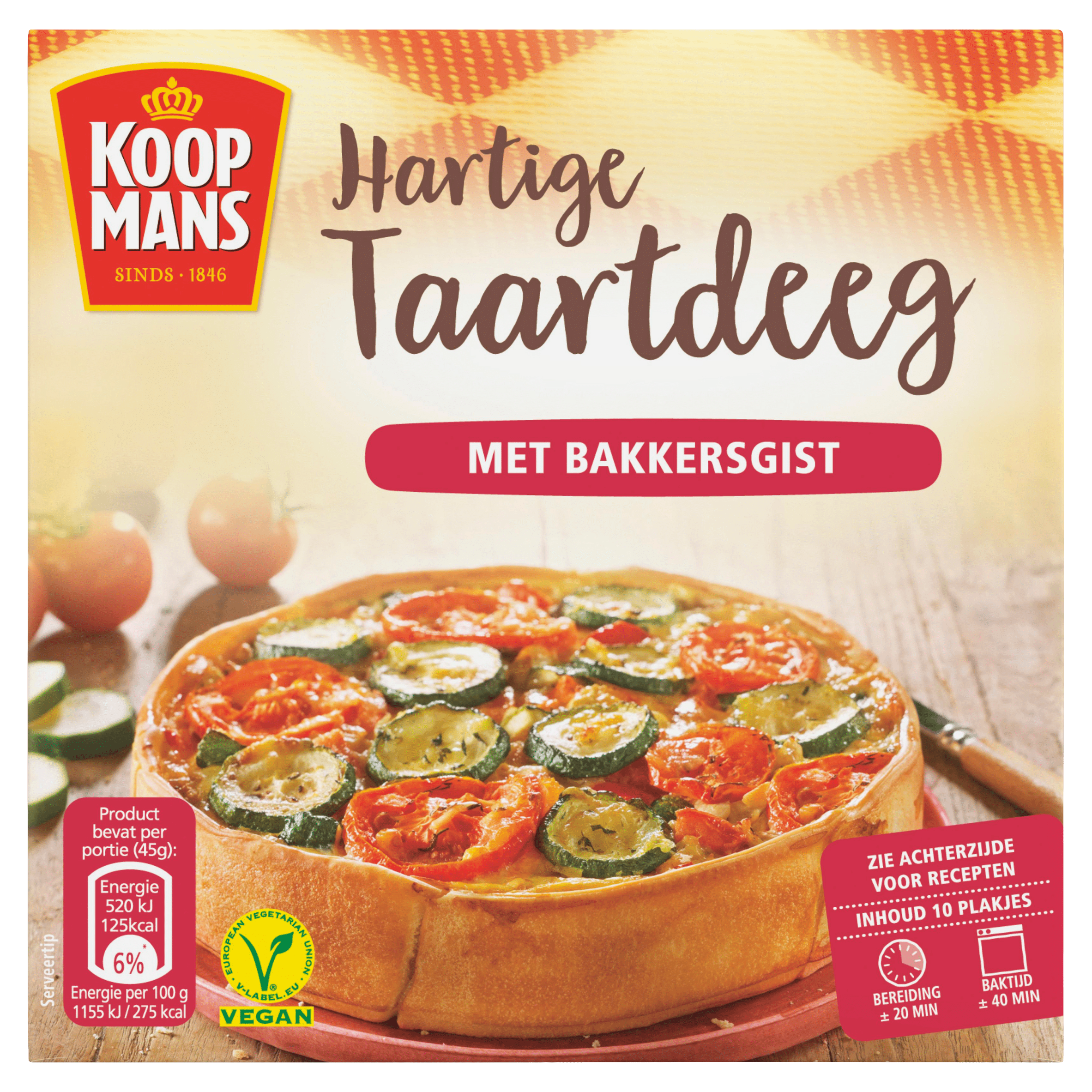 Koopmans Hartige Taartdeeg Doos 450 g