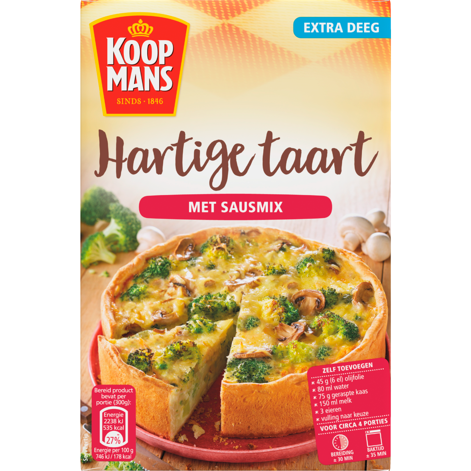 Koopmans Hartige taartmix Doos 260 g