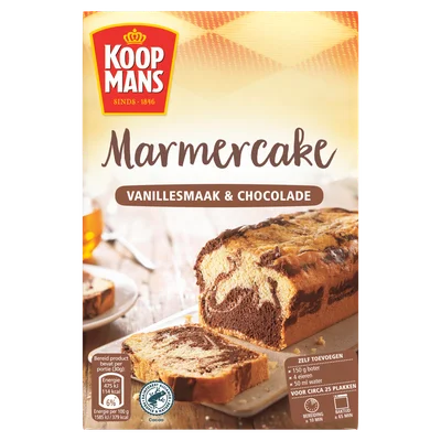 Koopmans Marmercake choco &amp; vanillesmaak bakmix Doos 400 g
