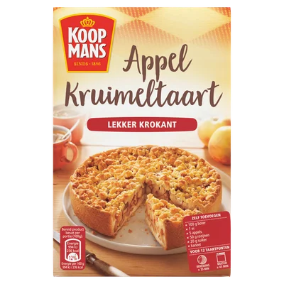 Koopmans Appelkruimeltaart Bakmix 410g