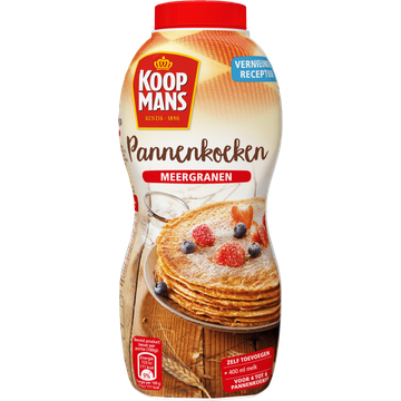 Koopmans Pannenkoekenmix meergranen schudfles Fles 175 g
