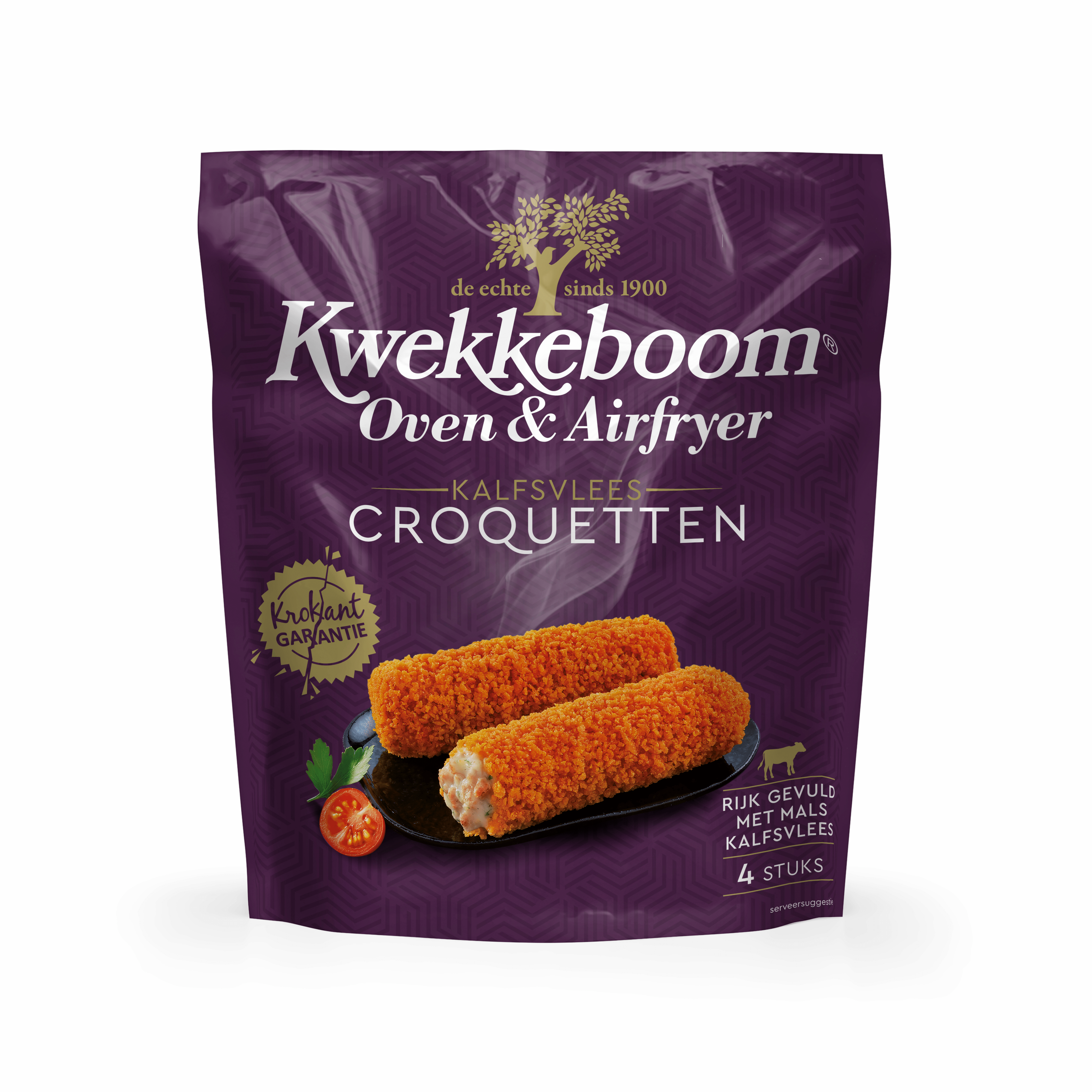 Kwekkeboom Oven kalfsvlees croquetten 4st Stazak 280 g