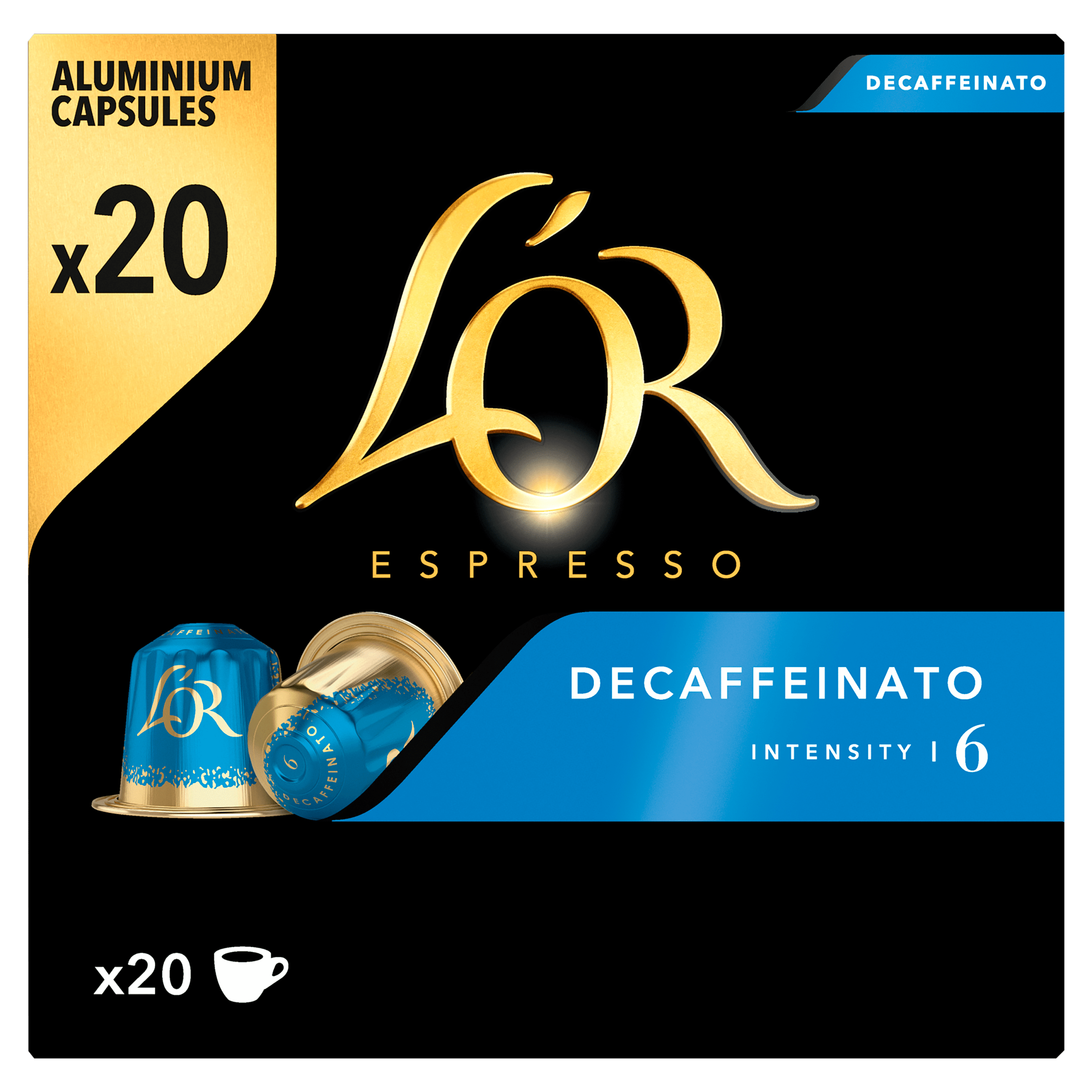 L'Or Koffiecups decaffeinato Doos 20 st