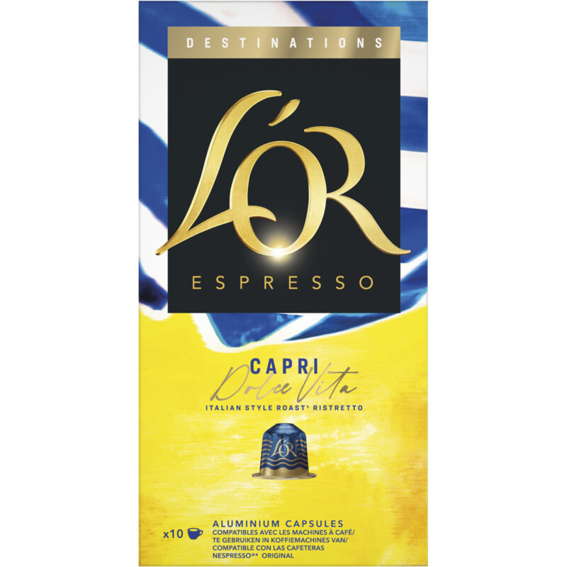 L'OR Ristretto Capri dolce vita koffiecups