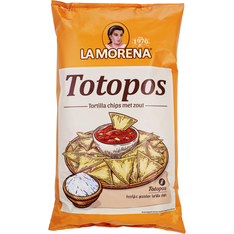 La Morena Totopos tortilla chips met zout