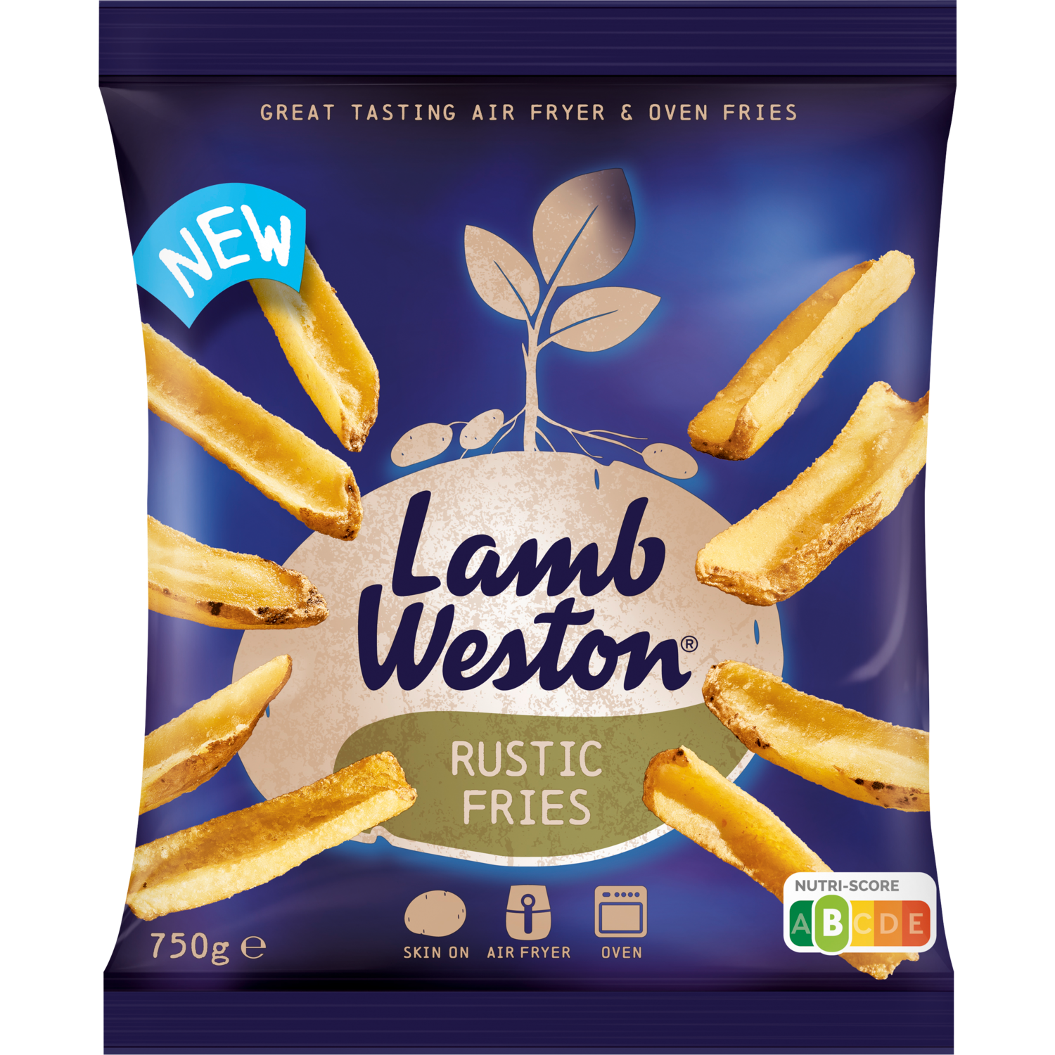 Lamb Weston Rustic Fries Zak 750 g
