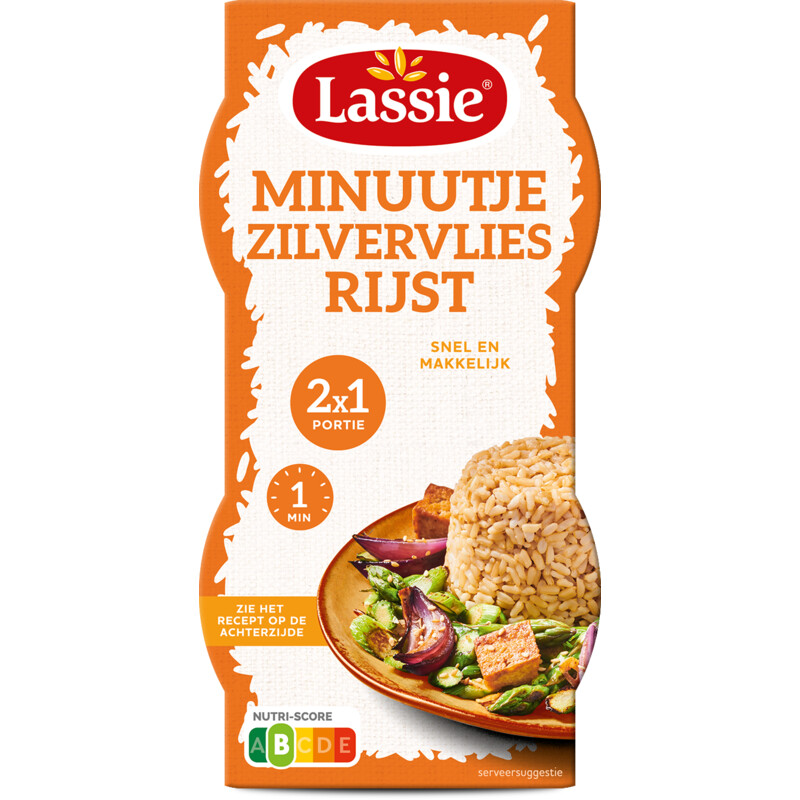 Lassie Minuutje zilvervlies rijst Beker 250 g
