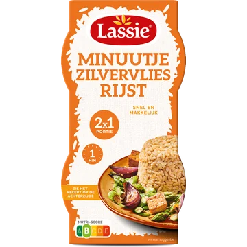 Lassie Zilvervliesrijst Minuutje 2 x 125 g