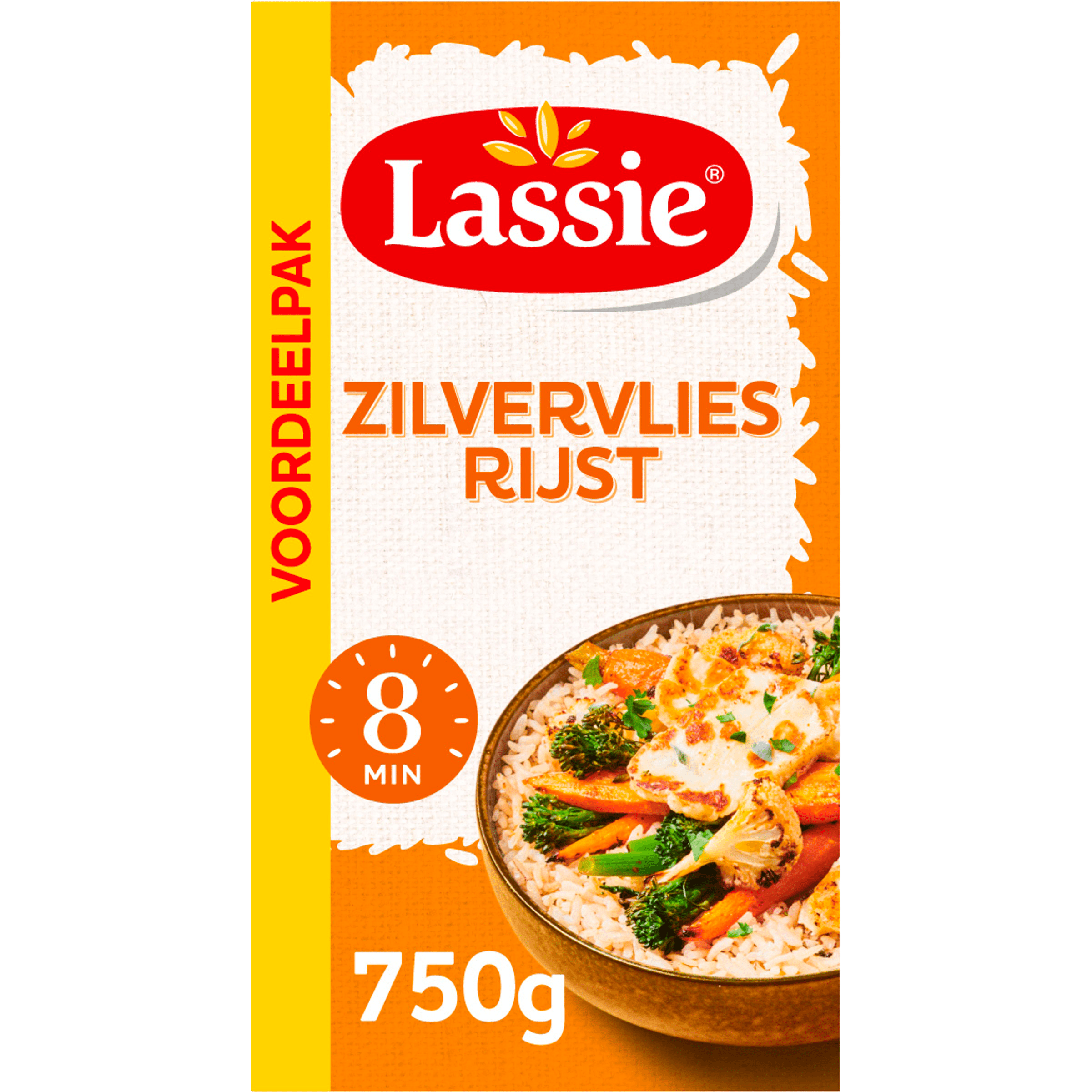 Lassie Zilvervliesrijst Doos 750 g