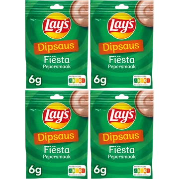 Lay's Dipsaus Fiesta Pepersmaak 4 x 6 gr