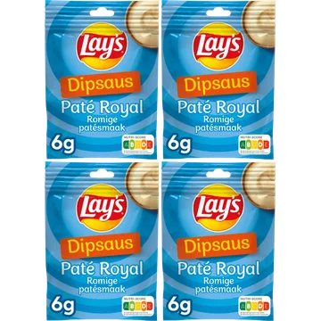Lay's Dipsaus Paté Royal Romige Patésmaak 4 x 6 gr