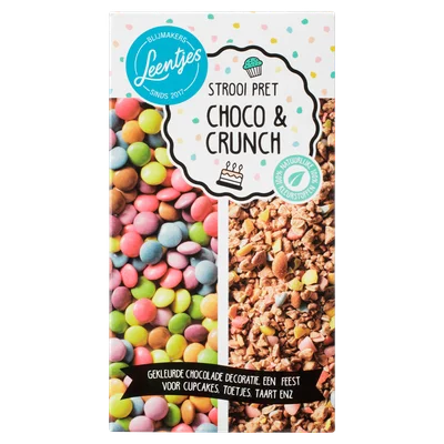 Leentjes Strooipret choco &amp; crunch Doos 120 g