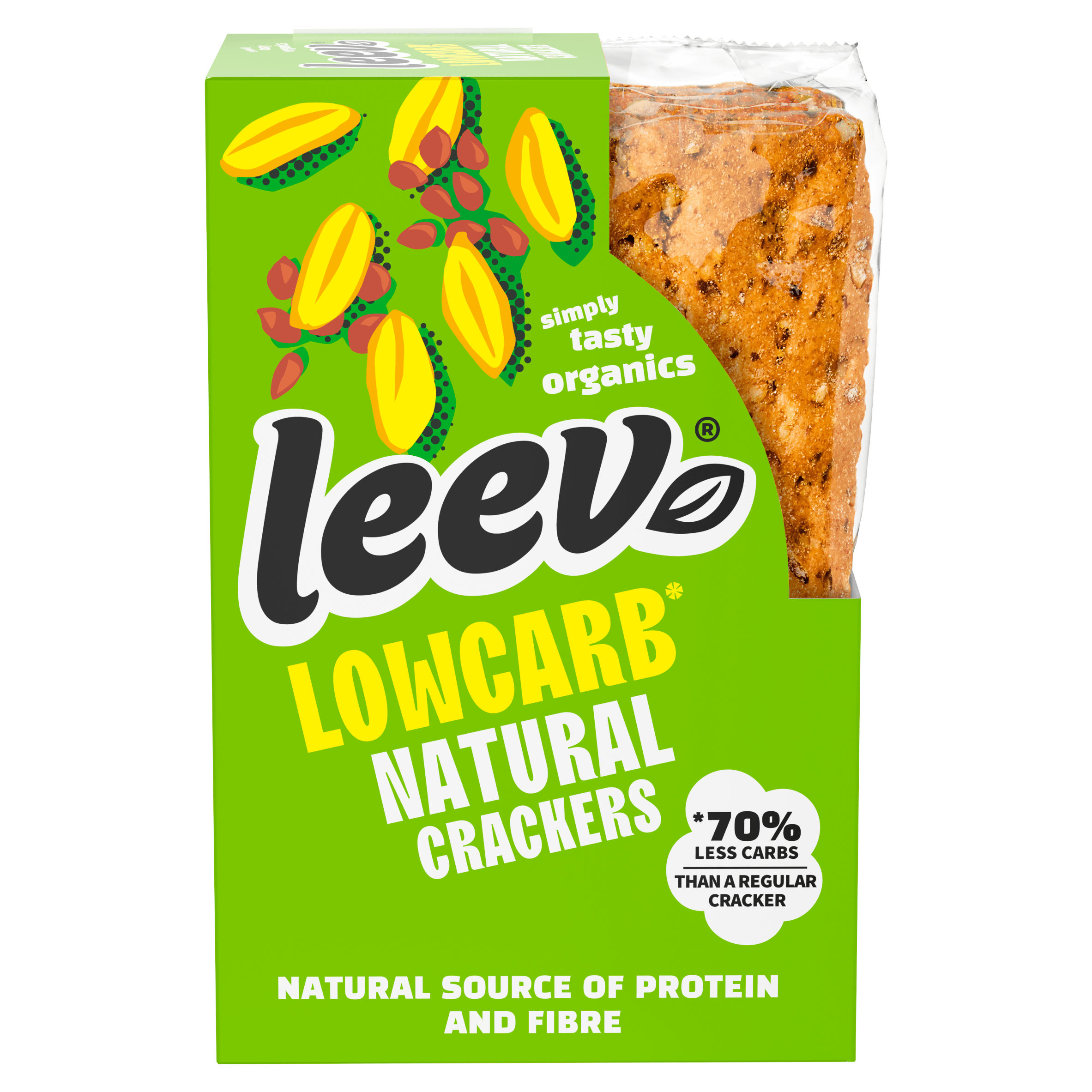 Leev Bio low-carb Qrackers Doos 80 g