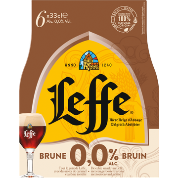 Leffe Bruin Alcoholvrij Bier 6 x 33 cl