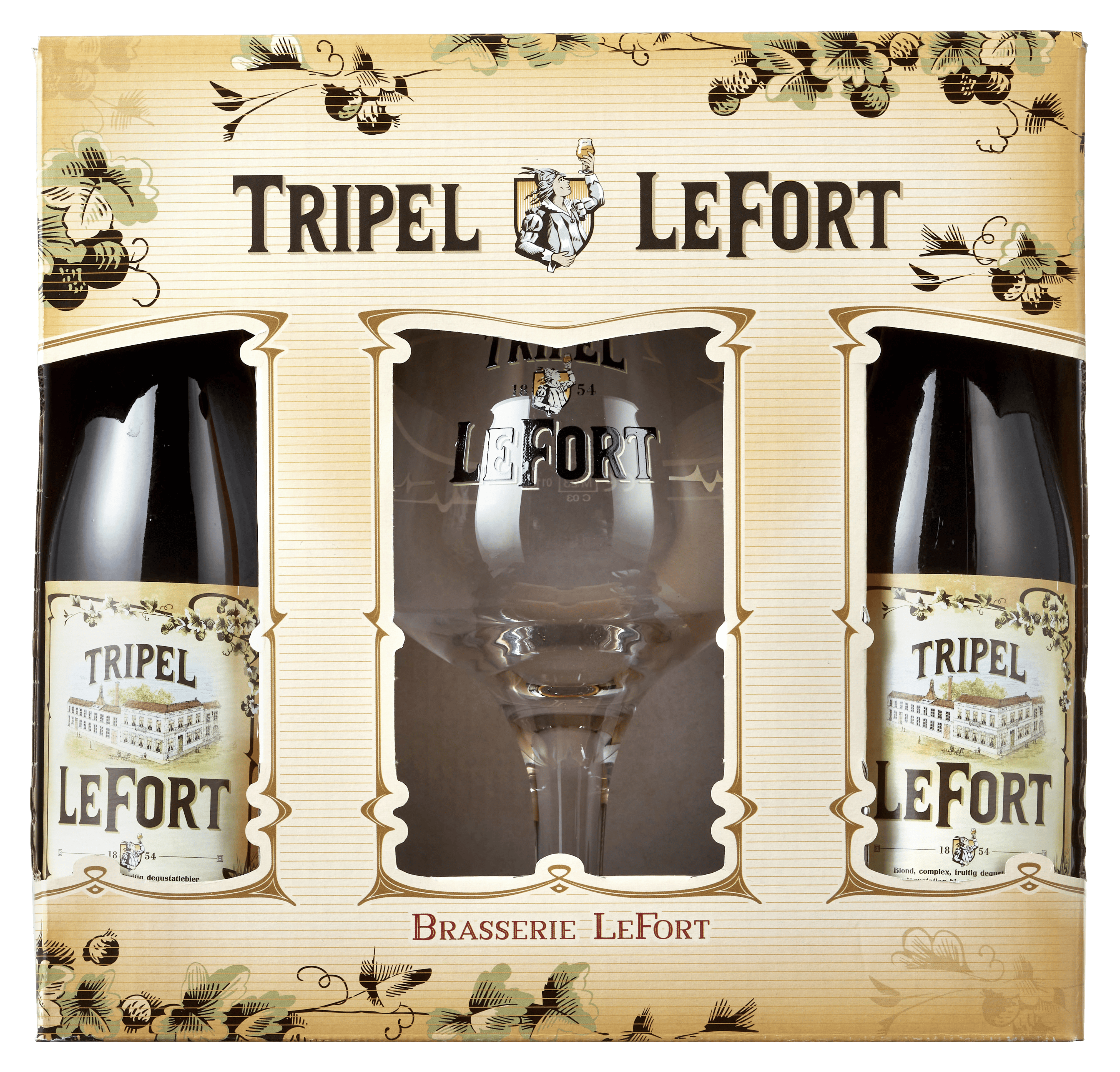 LeFort Tripel Box Geschenkset met glas