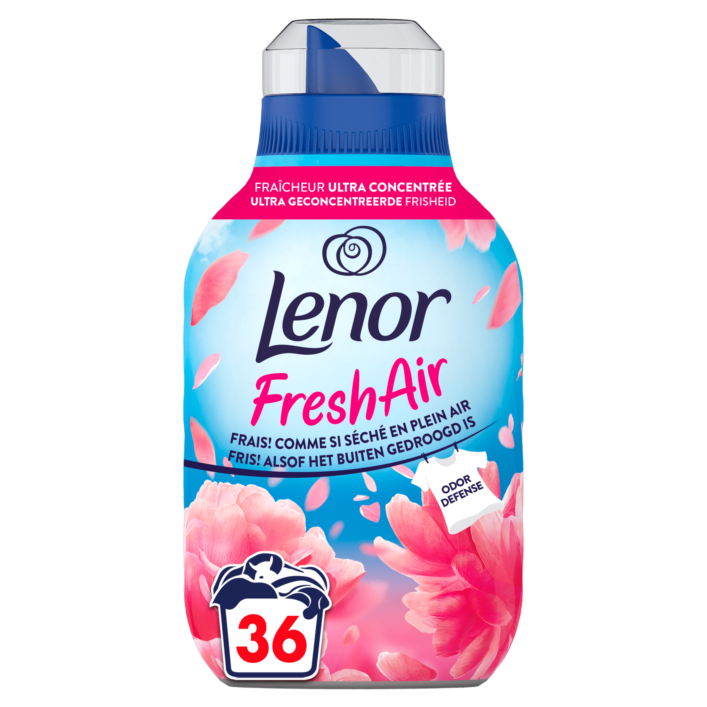 Lenor Fresh air wasverz. bloemen bloesem 36s Fles 504 ml