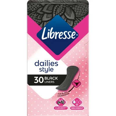 Libresse Dailies black inlegkruisjes