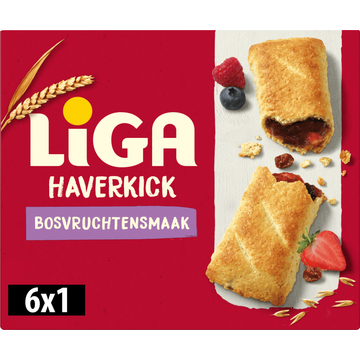 Liga Haverkick Bosvruchtensmaak 6 repen 200 g