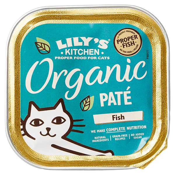 Lily's Kitchen Cat Organic Paté Fish kuip Tray 85 g