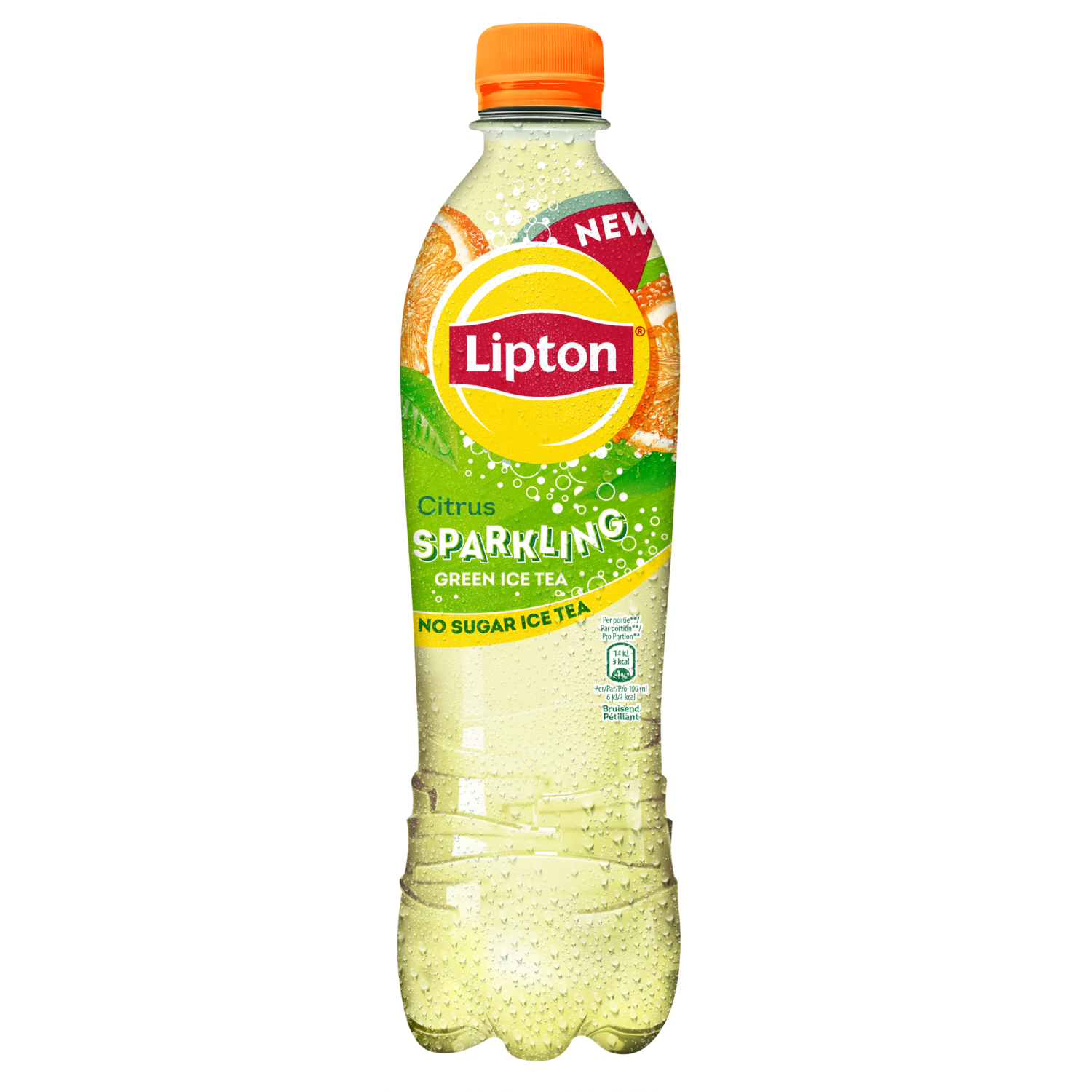 Lipton Ice tea sparkling green citrus zero Fles 500 ml