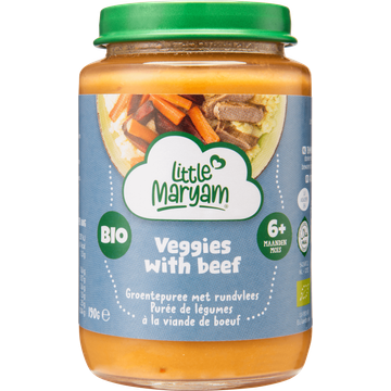 Little Maryam Veggies with Beef Groentepuree met Rundvlees 6+ Maanden 190 g
