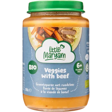 Little Maryam Veggies with Beef Groentepuree met Rundvlees 6+ Maanden 190 g