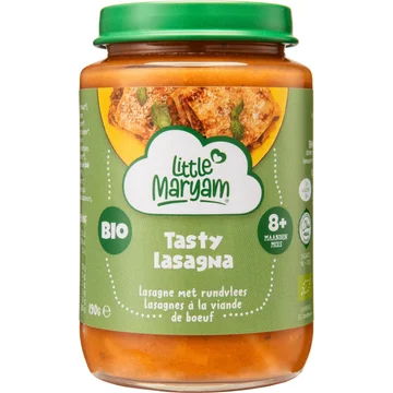Little Maryam Tasty Lasagna Lasagne met Rundvlees 8+ Maanden 190 g