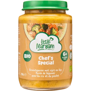 Little Maryam Chef's Special Groentepuree met Rijst en Kip 6+ Maanden 190 g