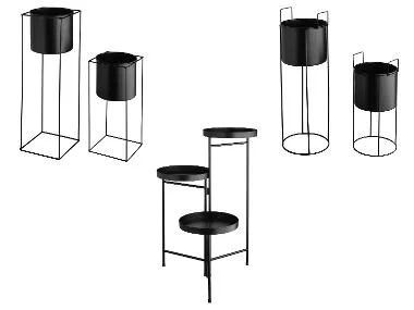 LIVARNO home Bloempotset met standaard