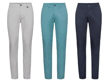 LIVERGY® Chino voor heren, katoen en elastaan