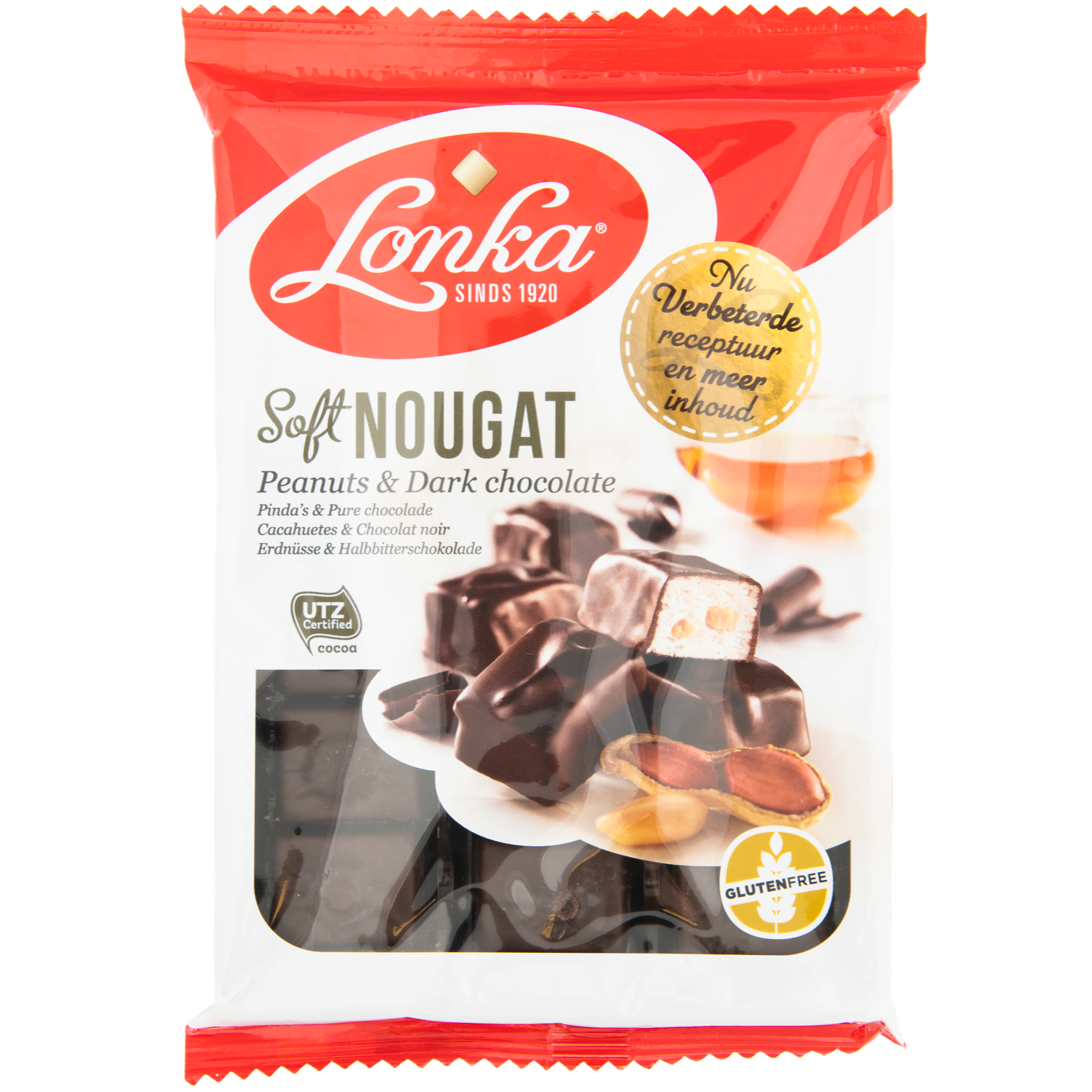 Lonka Soft nougat pinda puur Zak 220 g