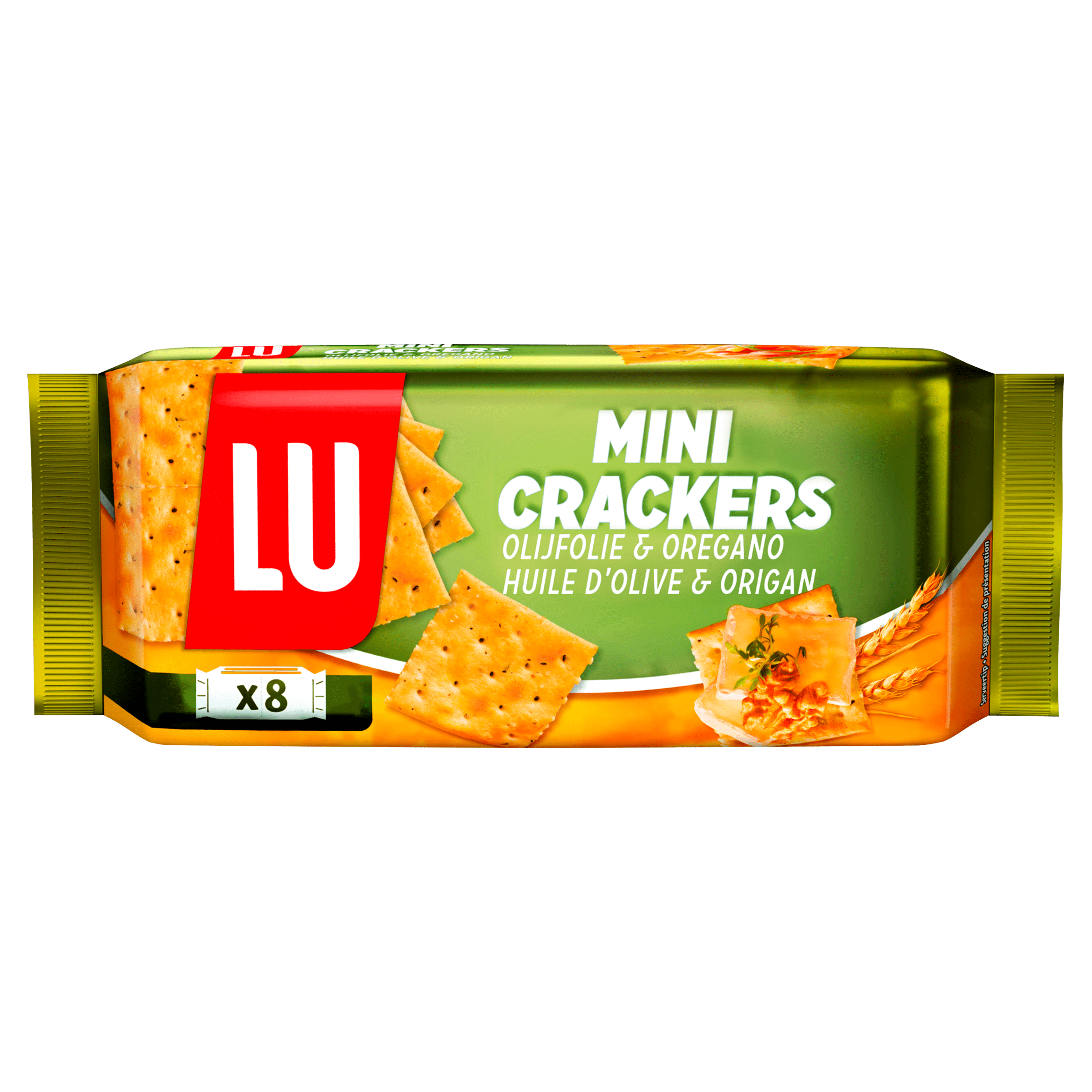 Lu Mini crackers olijf &amp; oregano Pak 250 g