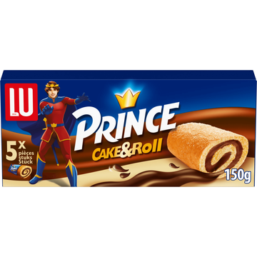 LU Prince Cake & Roll Chocolade Cakejes 5 Stuks 150 g