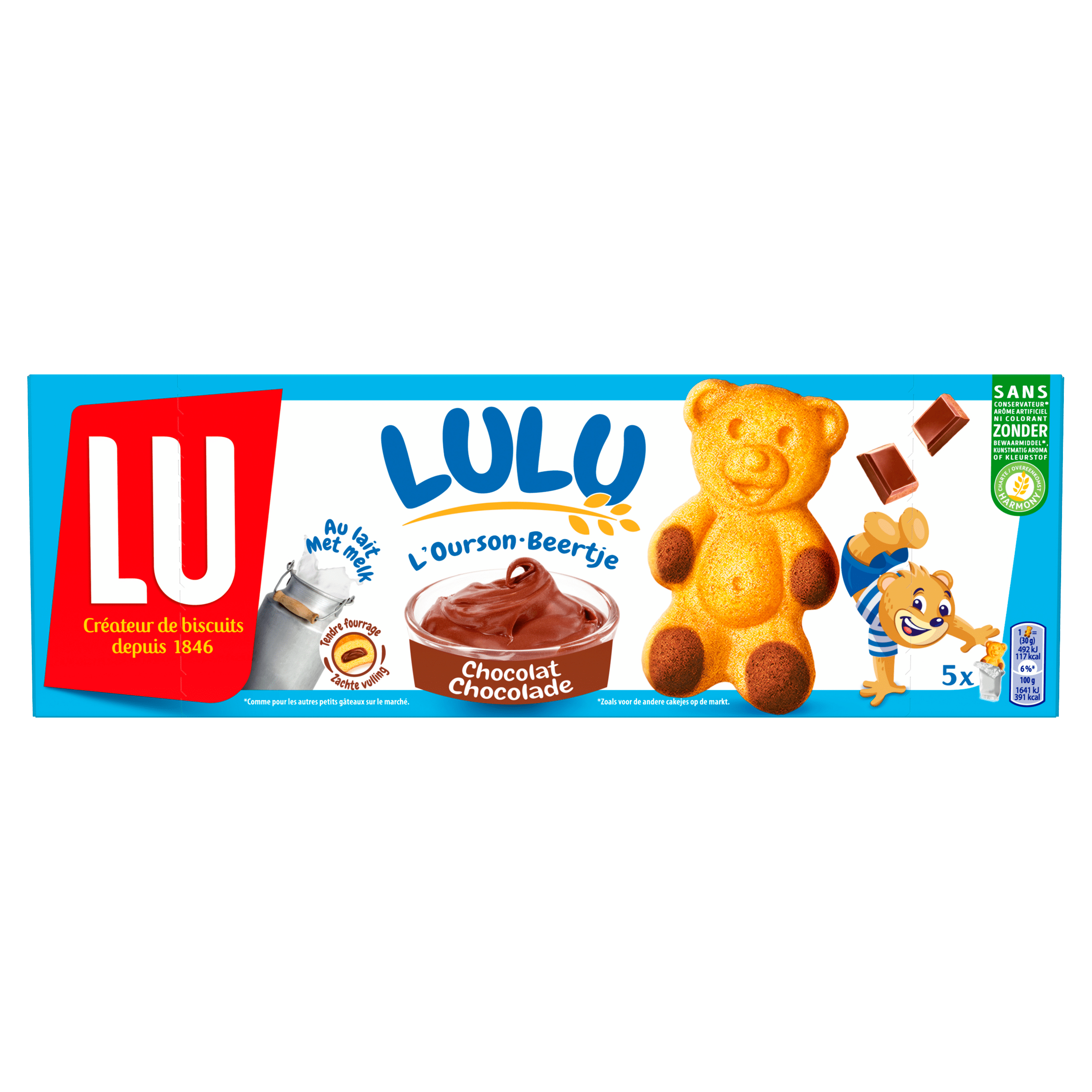 Lu Beertje Chocolade Cakejes Doos 150 g