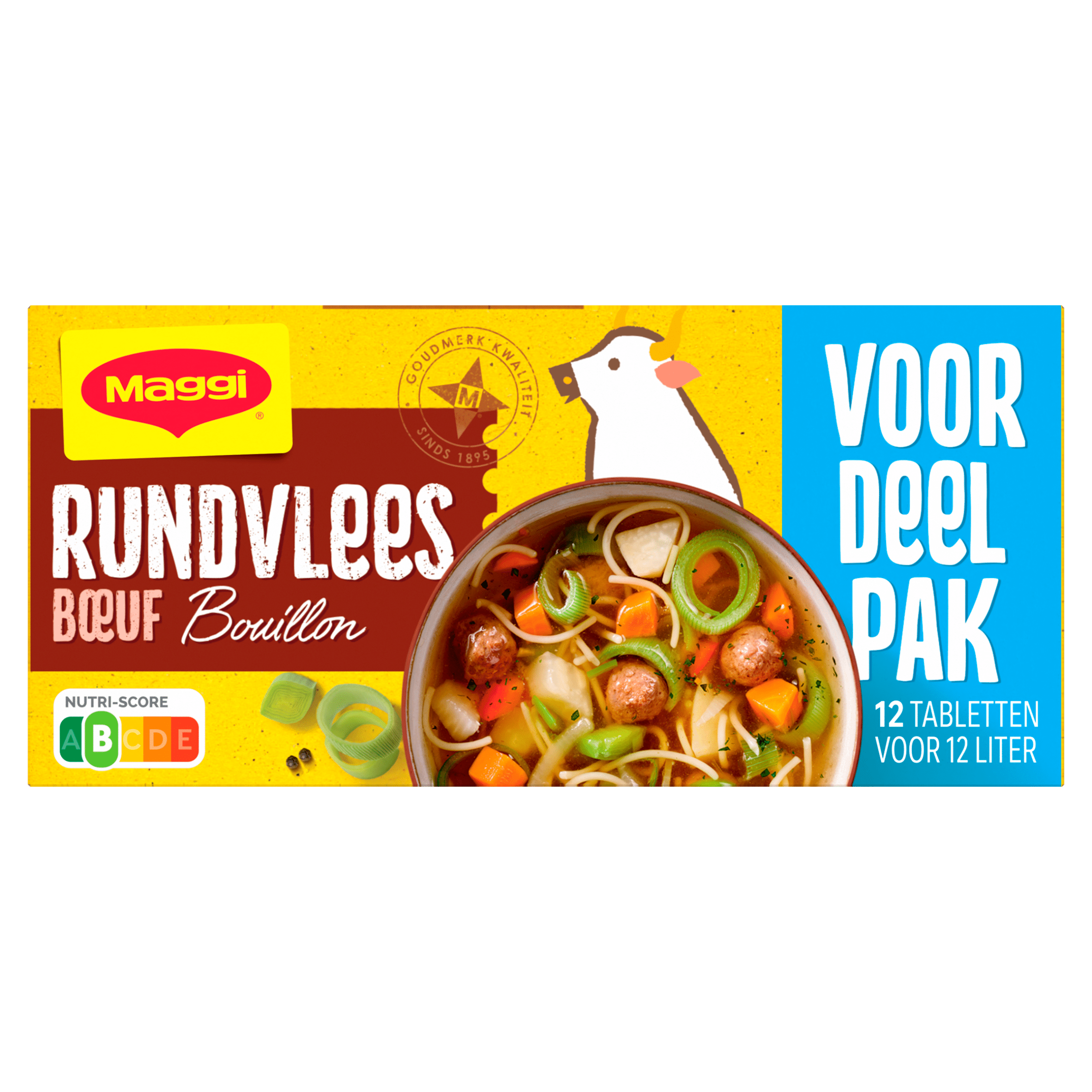 Maggi Bouillon rundvlees 12 blokjes Doos 123 g