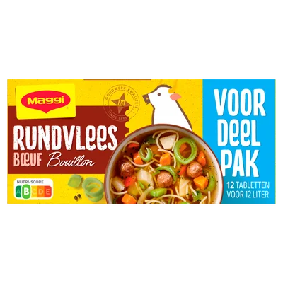Maggi Bouillon rundvlees 12 blokjes Doos 123 g
