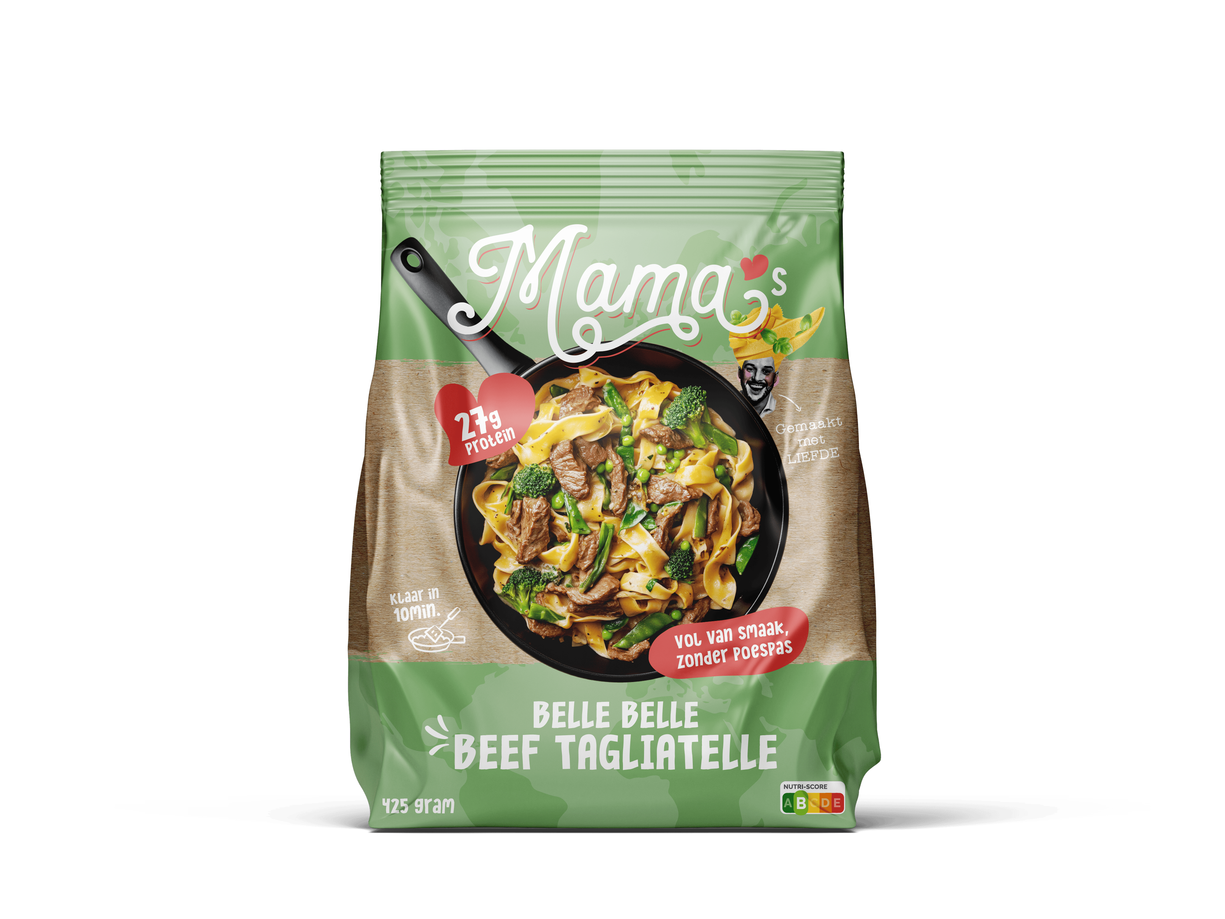 Mama's Maaltijden Beef Tagliatelle green vegetab Stazak 1 st