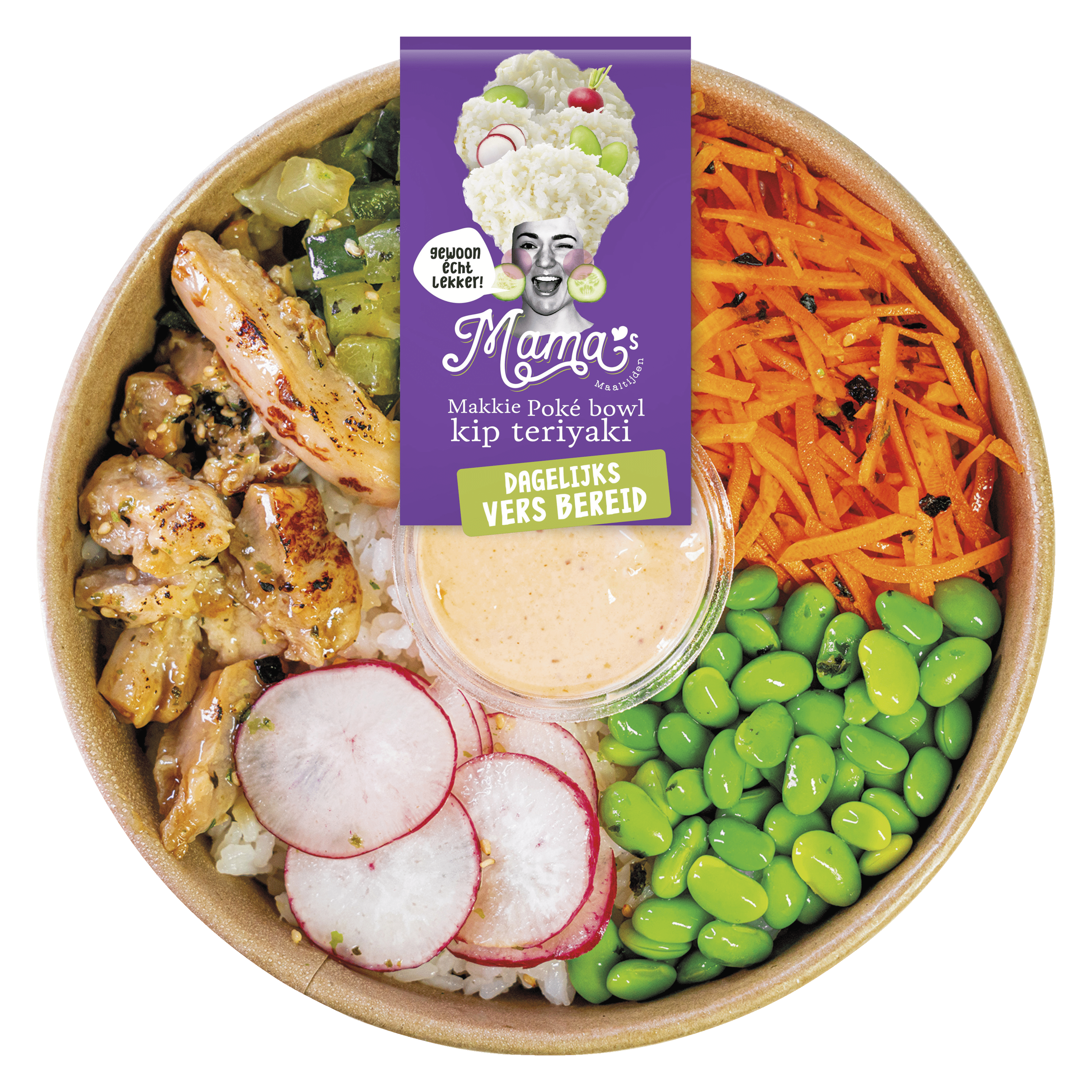 Mama's Maaltijden Poké bowl kip teriyaki Schaal 420 g
