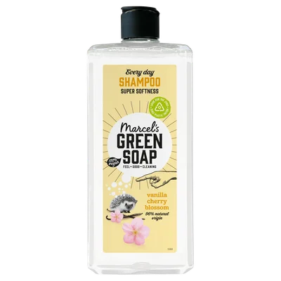 Marcel's Green Soap Shampoo elke dag Vanilla&amp; Cherry Fles 300 ml
