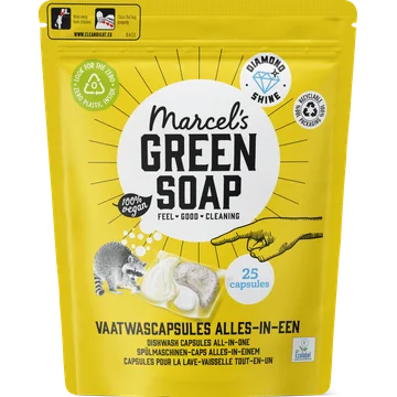 Marcel's Green Soap Vaatwascapsules Alles-in-Een 25 Stuks