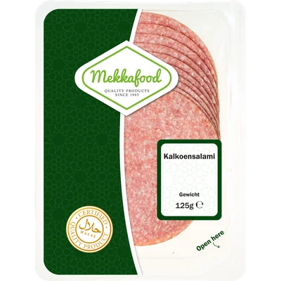 Mekkafood Kalkoensalami Tray 125 g
